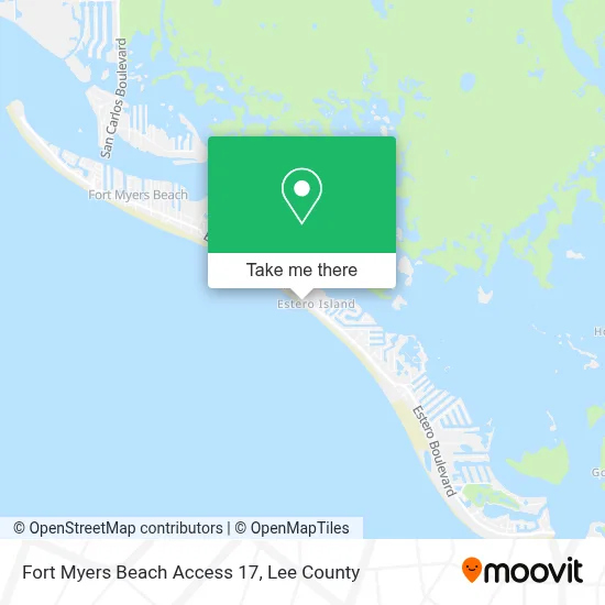 Fort Myers Beach Access 17 map