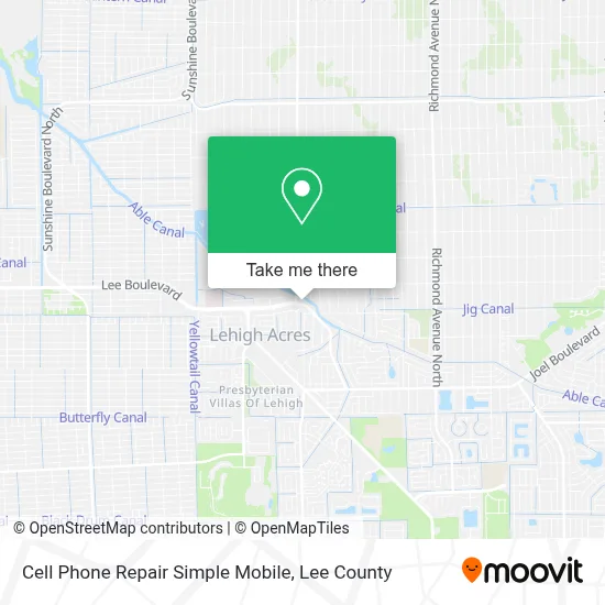 Cell Phone Repair Simple Mobile map
