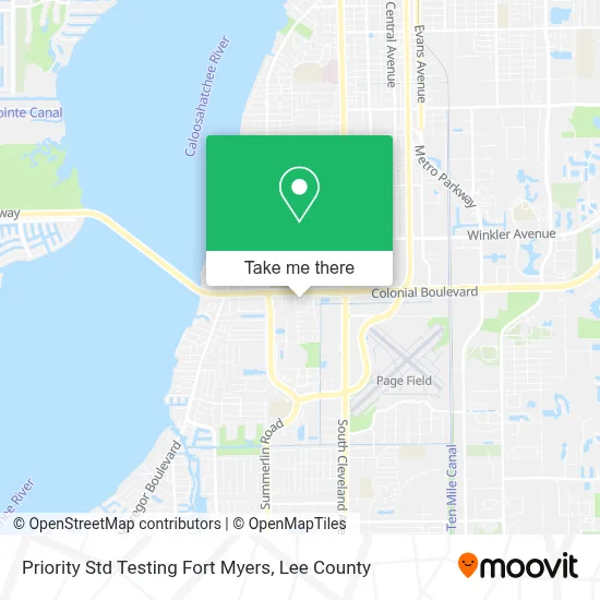 Priority Std Testing Fort Myers map