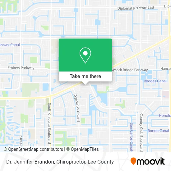 Dr. Jennifer Brandon, Chiropractor map