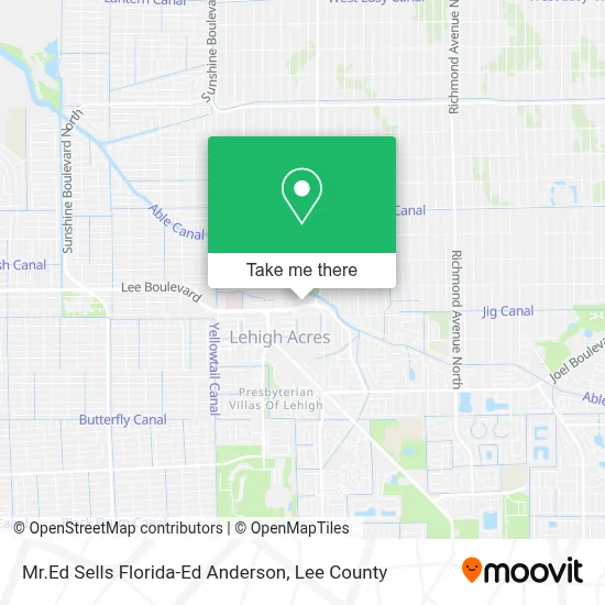 Mr.Ed Sells Florida-Ed Anderson map