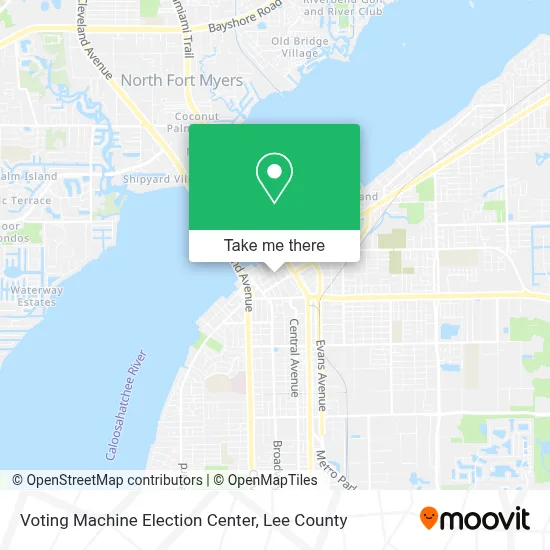 Voting Machine Election Center map