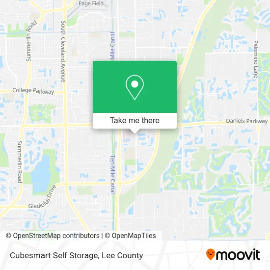 Cubesmart Self Storage map