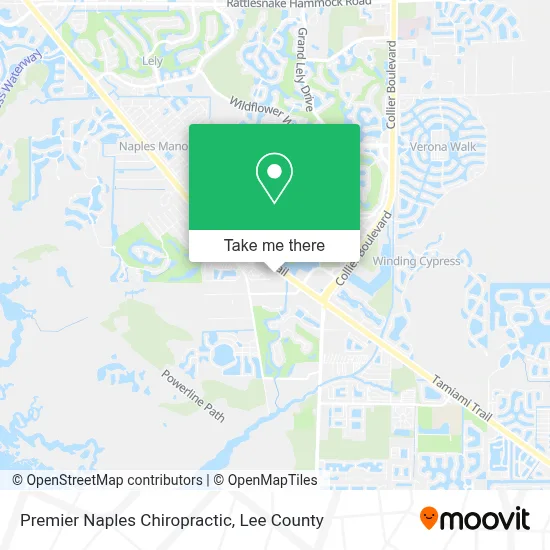 Premier Naples Chiropractic map