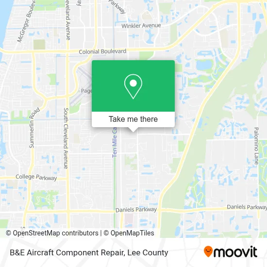 B&E Aircraft Component Repair map