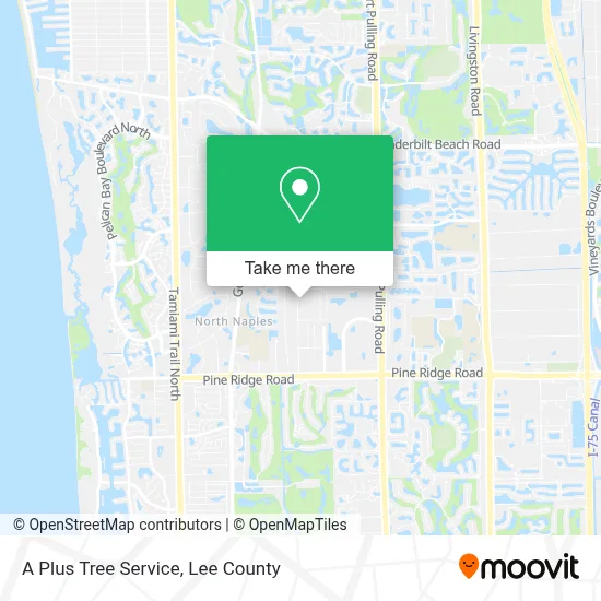 A Plus Tree Service map