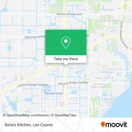 Bella's Kitchen map