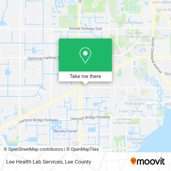 Lee Health Lab Services map