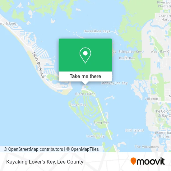Kayaking Lover's Key map