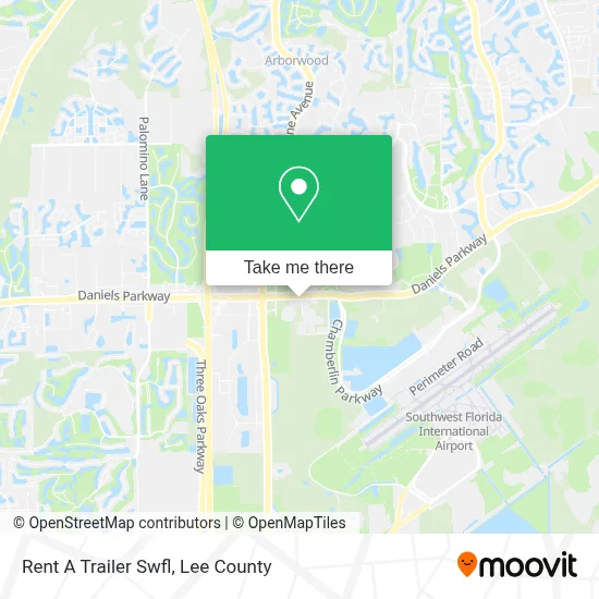 Rent A Trailer Swfl map