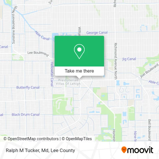 Ralph M Tucker, Md map