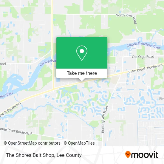 The Shores Bait Shop map
