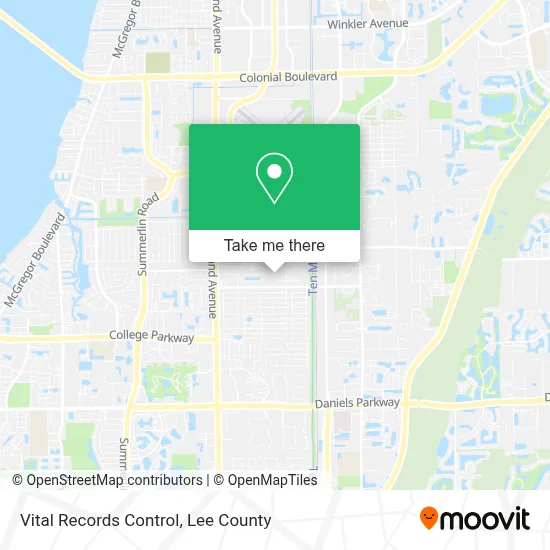 Vital Records Control map