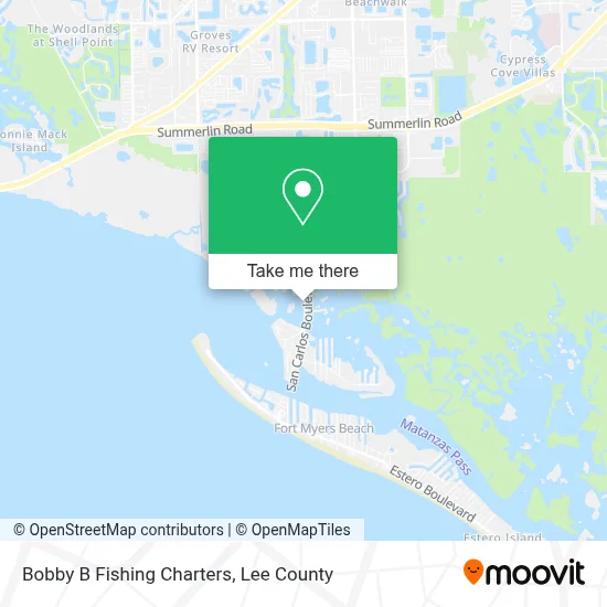 Bobby B Fishing Charters map