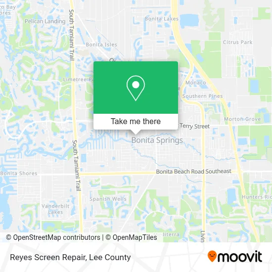 Reyes Screen Repair map