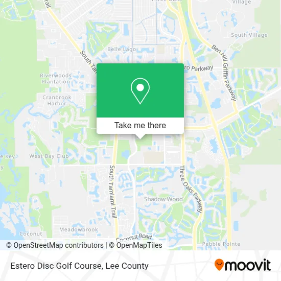 Estero Disc Golf Course map