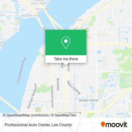 Professional Auto Center map