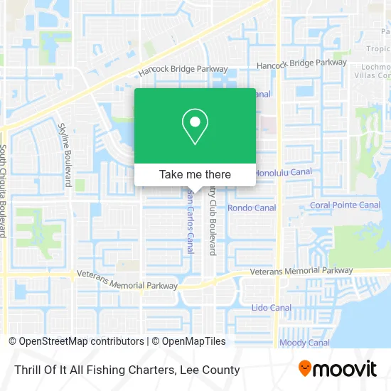 Thrill Of It All Fishing Charters map