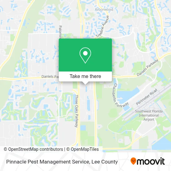 Pinnacle Pest Management Service map