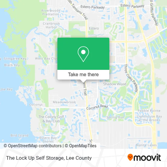 The Lock Up Self Storage map