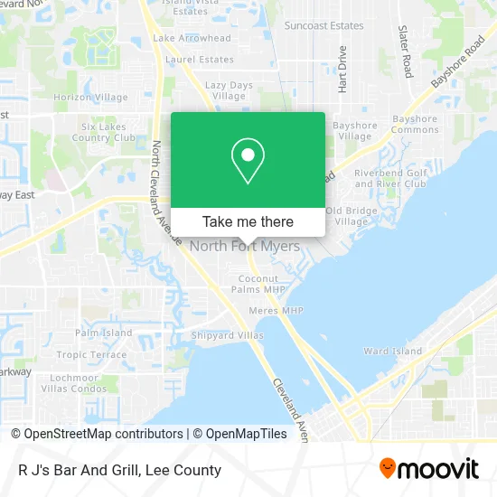 R J's Bar And Grill map