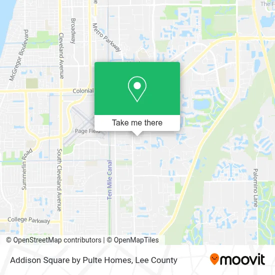 Addison Square by Pulte Homes map