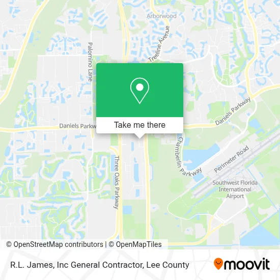 R.L. James, Inc General Contractor map