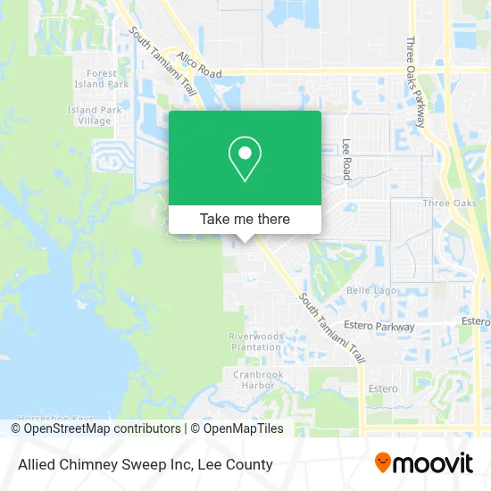 Allied Chimney Sweep Inc map