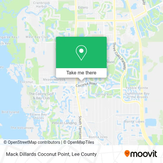 Mack Dillards Coconut Point map
