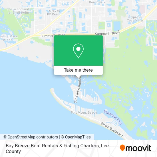 Bay Breeze Boat Rentals & Fishing Charters map