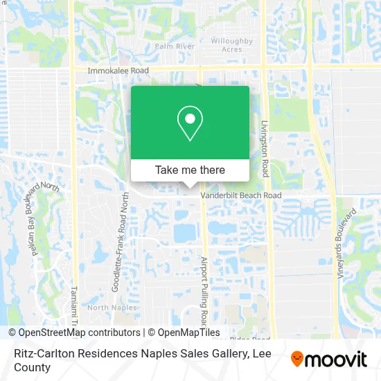 Ritz-Carlton Residences Naples Sales Gallery map