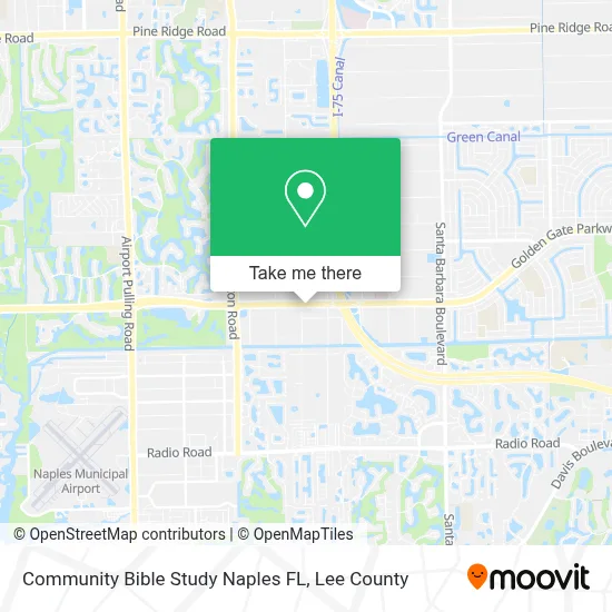 Community Bible Study Naples FL map