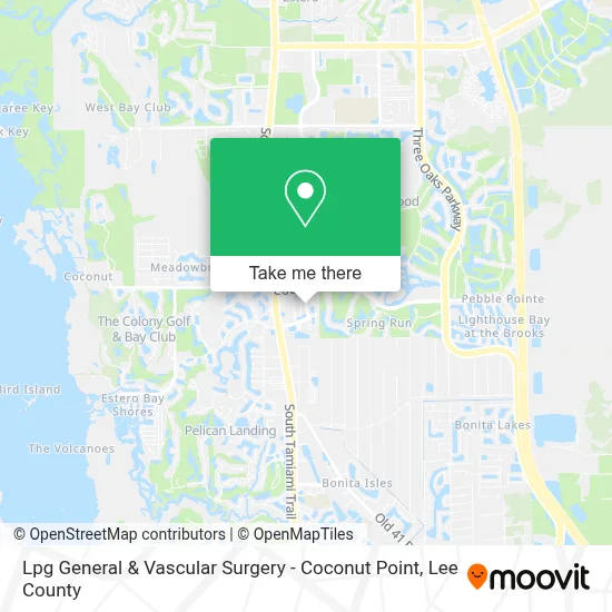 Lpg General & Vascular Surgery - Coconut Point map