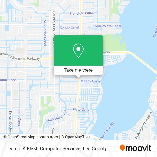 Tech In A Flash Computer Services map