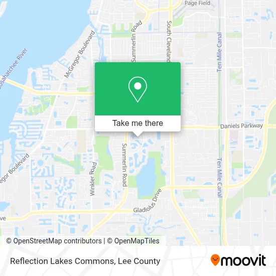 Reflection Lakes Commons map
