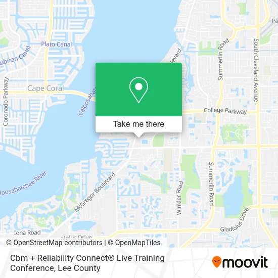 Cbm + Reliability Connect® Live Training Conference map