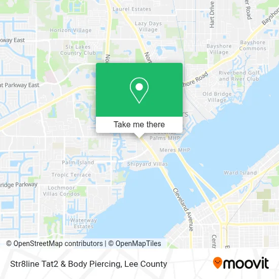 Str8line Tat2 & Body Piercing map