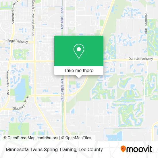 Minnesota Twins Spring Training map
