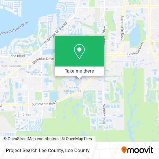 Project Search Lee County map