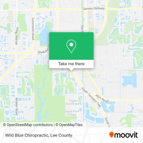 Wild Blue Chiropractic map