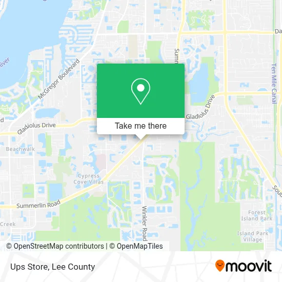 Ups Store map