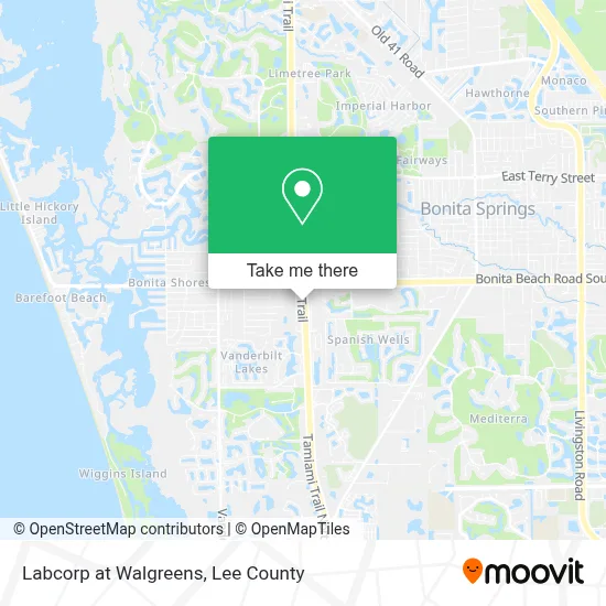 Labcorp at Walgreens map