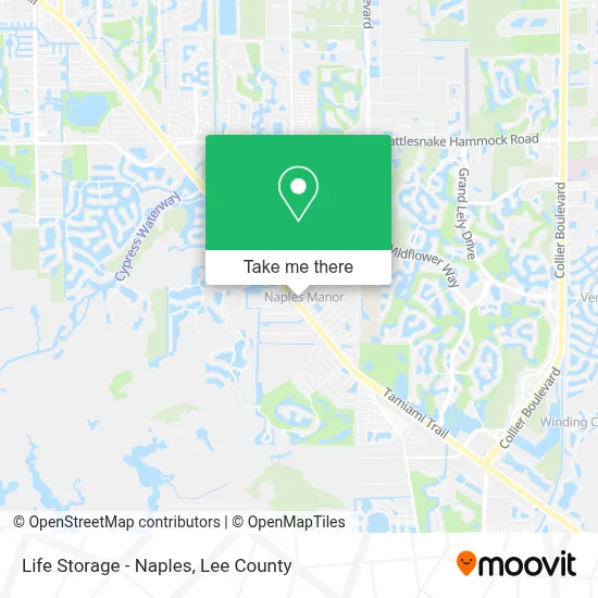 Life Storage - Naples map