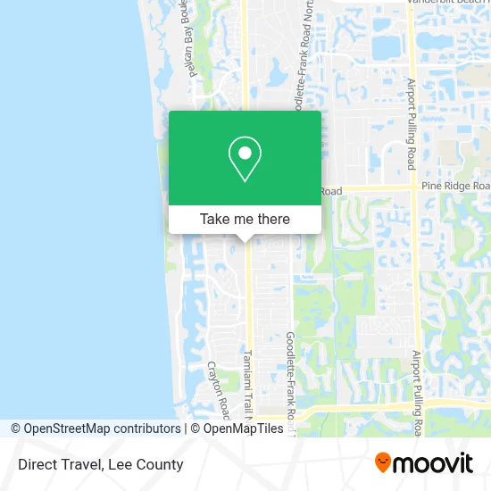 Direct Travel map