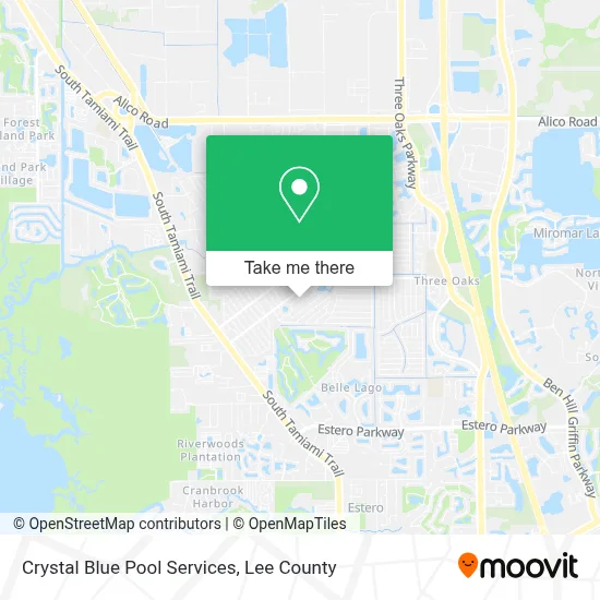 Crystal Blue Pool Services map