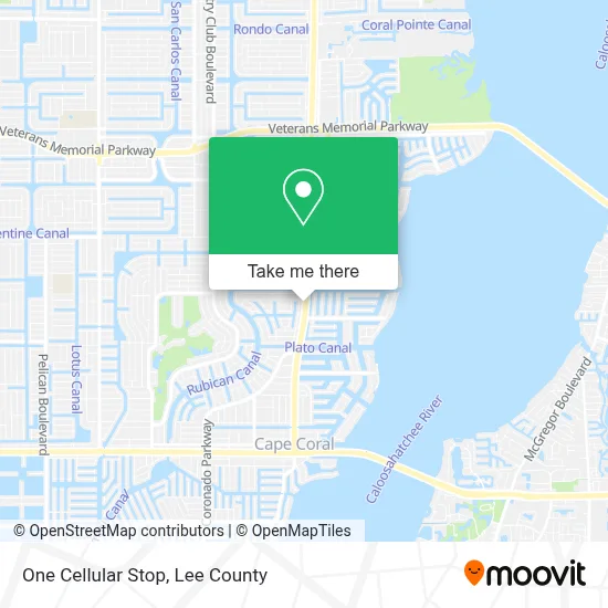 One Cellular Stop map