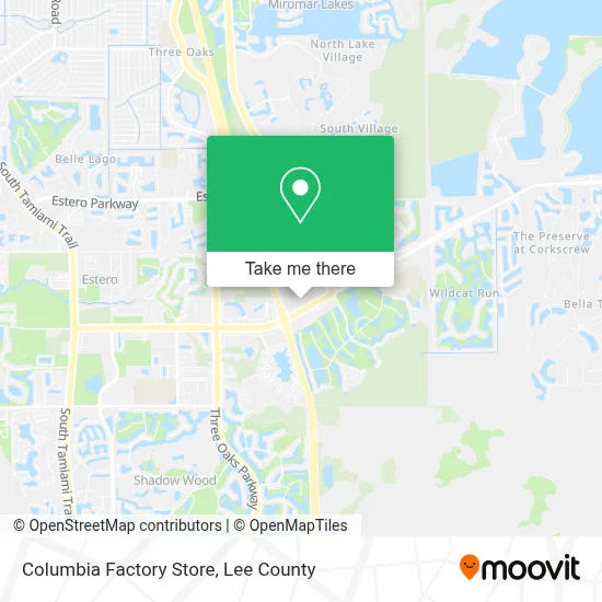 Columbia Factory Store map