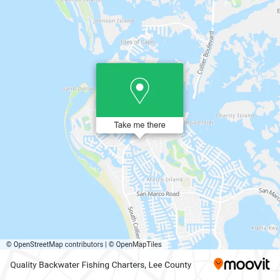 Quality Backwater Fishing Charters map