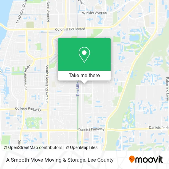 A Smooth Move Moving & Storage map