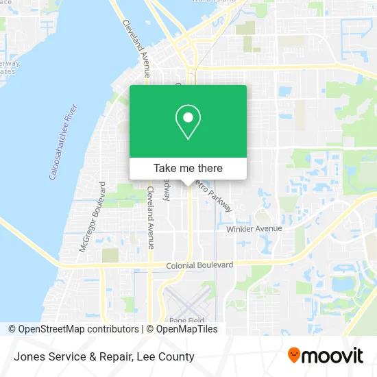 Jones Service & Repair map